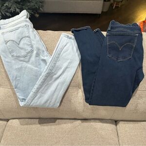 Two Levi’s women’s skinny jeans sz 29